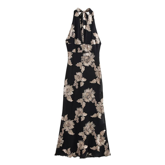 Dam Klänning Bodycon V-ringning 3D-nät Polyester-1
