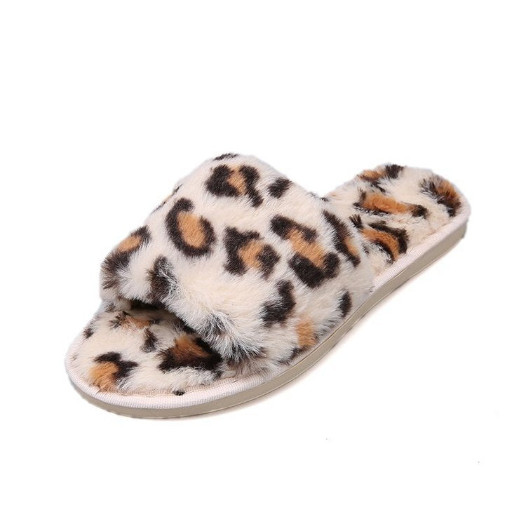 Mjuk Plysch Tofflor Dam med Djurmönster – Bekväma Inomhus- och Utomhustofflor för Avkoppling 8