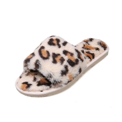 Mjuk Plysch Tofflor Dam med Djurmönster – Bekväma Inomhus- och Utomhustofflor för Avkoppling 8