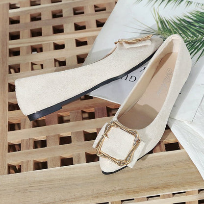 Dam Ballerinaskor Elegant Sammet Med Smyckedetalj 5