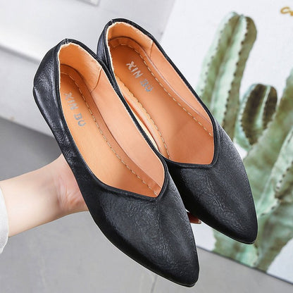 Kvinnors Ballerinas Spetsig Design Bekväm Syntetisk Fotbädd-4