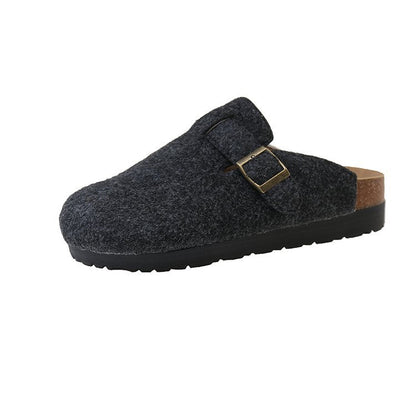 Dam Träskor Med Bekväm Fotbädd Och Elegant Remdesign Syntetiska Trätofflor 2