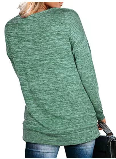 Dam Stickad Tröja Högkrage 100% Bomull-5