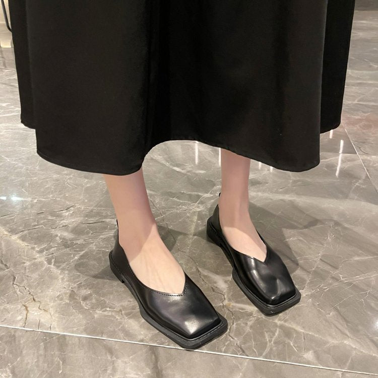 Svarta Ballerinaskor Dam med Spetsig Tå och Icke-Slip Gummisula för Elegant Komfort 5