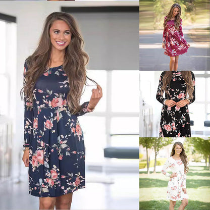 Damklänning A-Linjeformad Polyester för Vardags och Fest-2