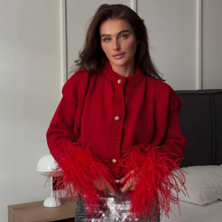 Damkofta med Fransade Ärmar i Mjuk Material – Elegant och Bekväm för Vardags- och Festlook 3