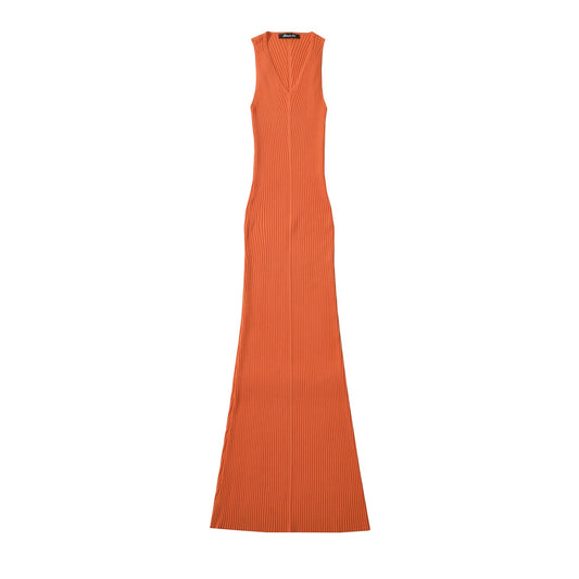 Dam Klänning Bodycon V-Neck Polyester Lång Ärmlös-1