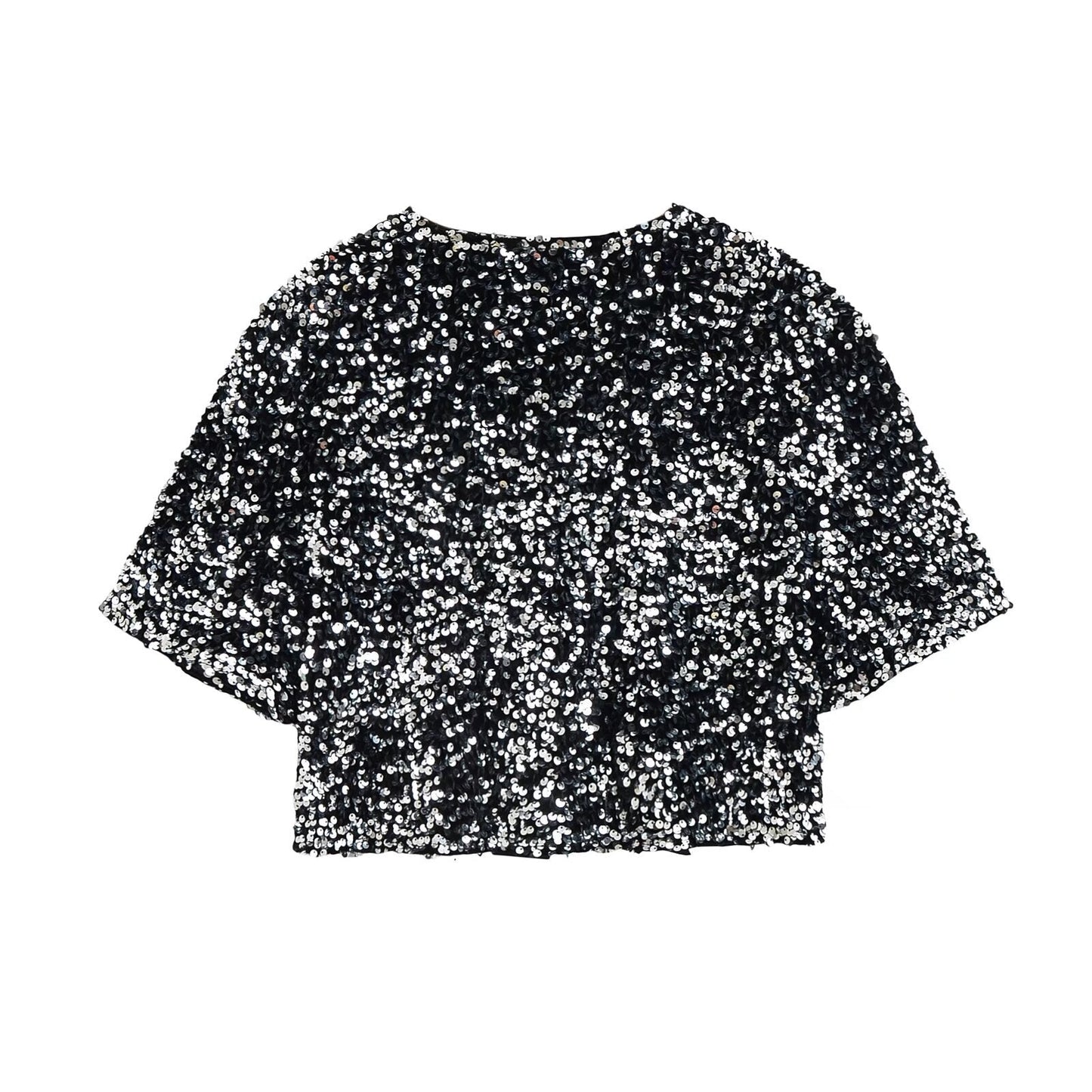 Kvinnors T-Shirt Tvåfärgad Polyester Korta Ärmar V-ringning-3