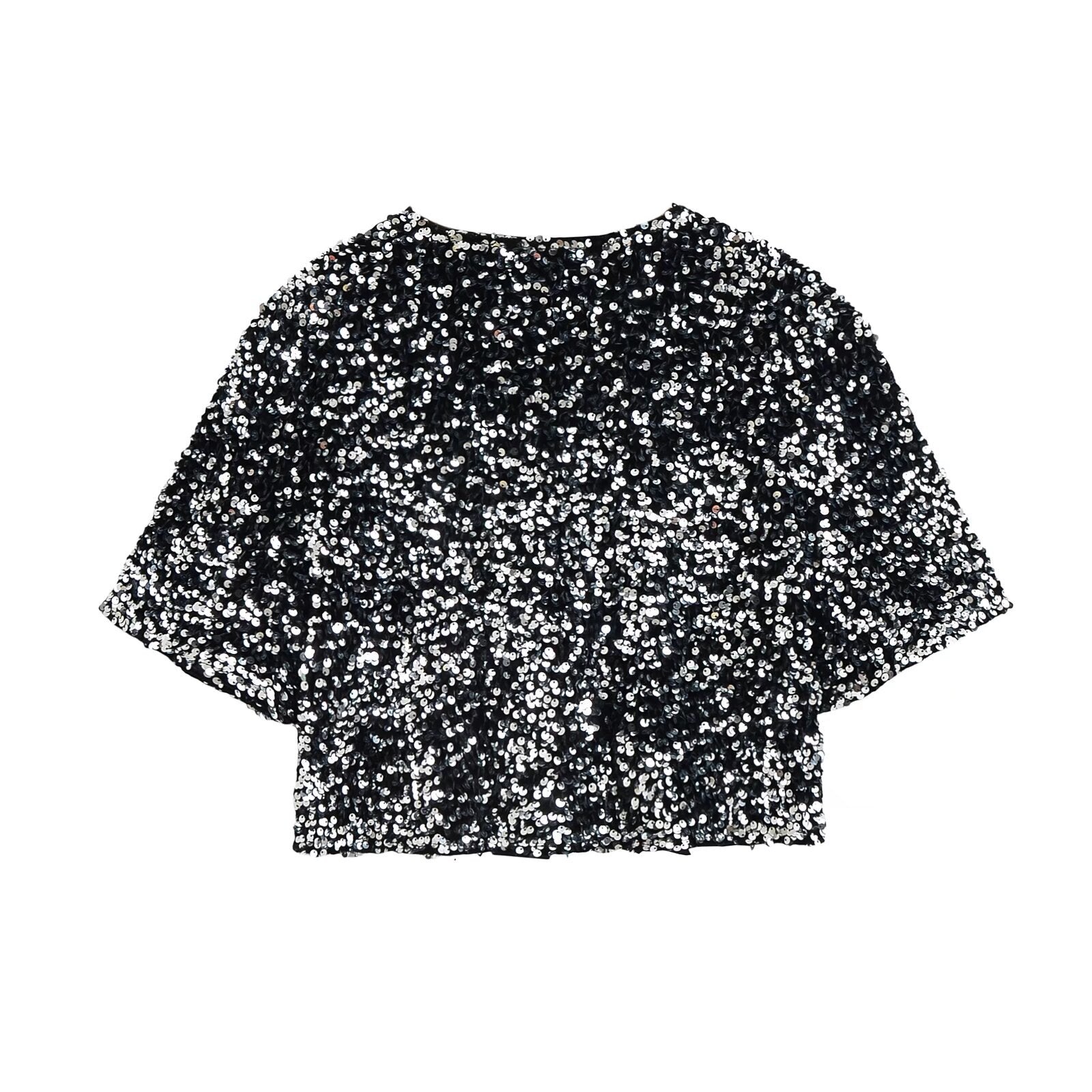 Kvinnors T-Shirt Tvåfärgad Polyester Korta Ärmar V-ringning-3