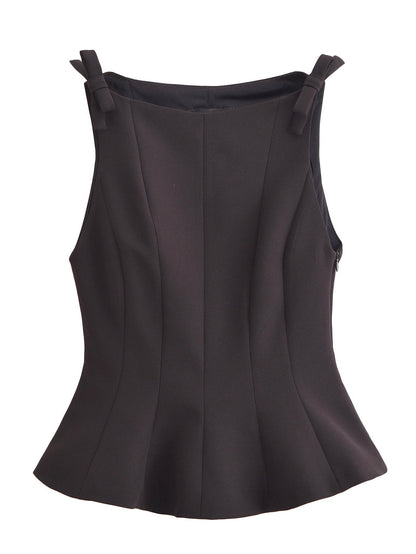 Dam T-shirt Ärmlös Rund Hals Polyester för Träning och Fritid-5