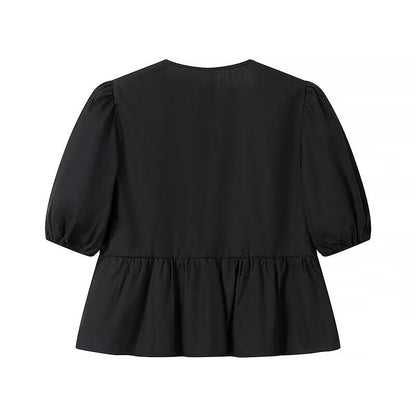 Herr Kortärmad Skjorta Slim Fit 100% Bomull Enfärgad-3