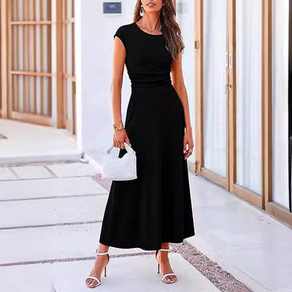 Kvinnors Midi Rock Set Crop Top Trekvartsärmar Högkvalitativt Tyg-2