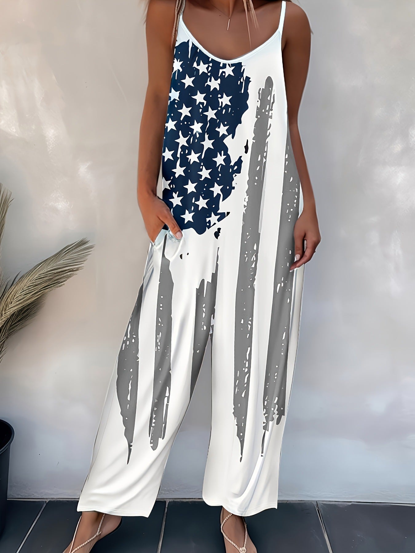 Justerbara Bärbyxor för Dam i Tryckt Polyester – Långa och Bekväma för Avslappnade Dagar 9