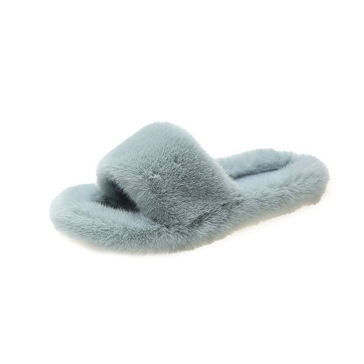 Dam Tofflor Fluffiga Mysiga Syntetmaterial 13