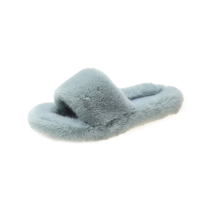 Dam Tofflor Fluffiga Mysiga Syntetmaterial 13