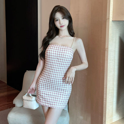 Kvinna Bodycon Klänning Stropplös Polyester Elastan-4