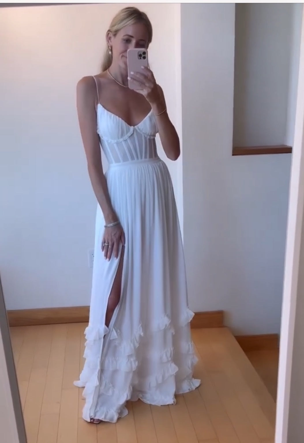 Maxi Klänning Dam Bandeau A-Linjeform Polyester Lång Klänning 4