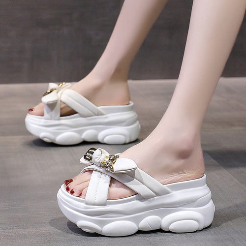 Dam Wedge Pantolett Slingdesign Syntetiskt Läder Ergonomisk Fotbädd-1