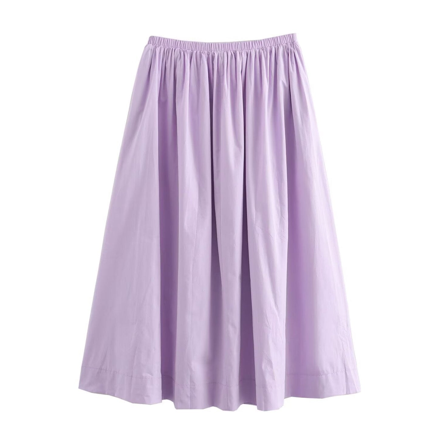 Dam Midi Kjol A-linjeformad Polyester-4