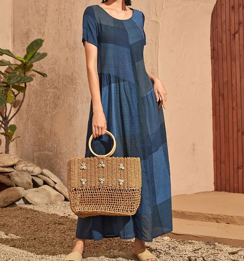 Variant image for Kvinnlig Klänning Rutigt Casual Polyester-41