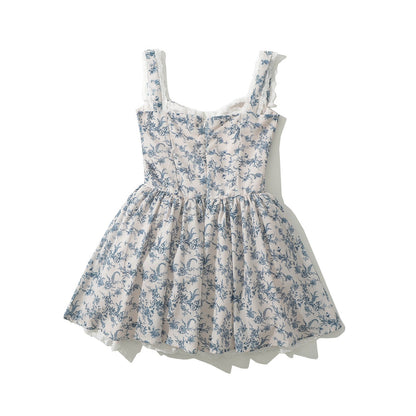 Kvinnors Miniklänning Blommig Design Justerbara Spaghettiband Andningsbart Tyg 2