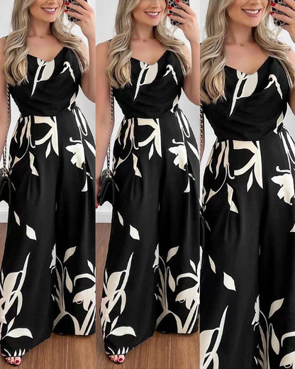 Variant image for Dam Jumpsuit Spaghetti Remmar Löst Passform Spandex-1