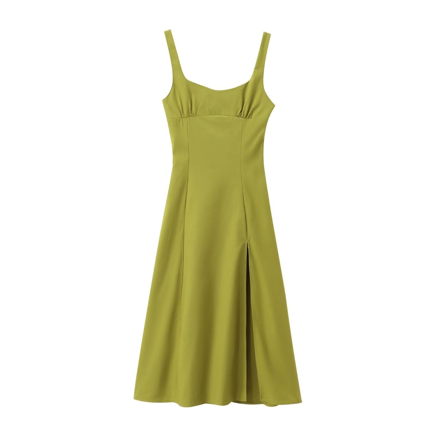 Damklänning V-ringad Lång Polyester med Patchwork för Sommarfester-3