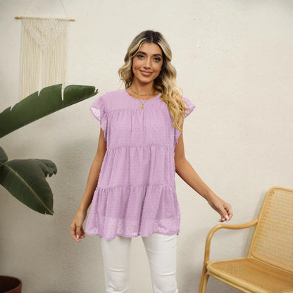 Dam Loose Fit Pullover Jacquard Chiffon-3