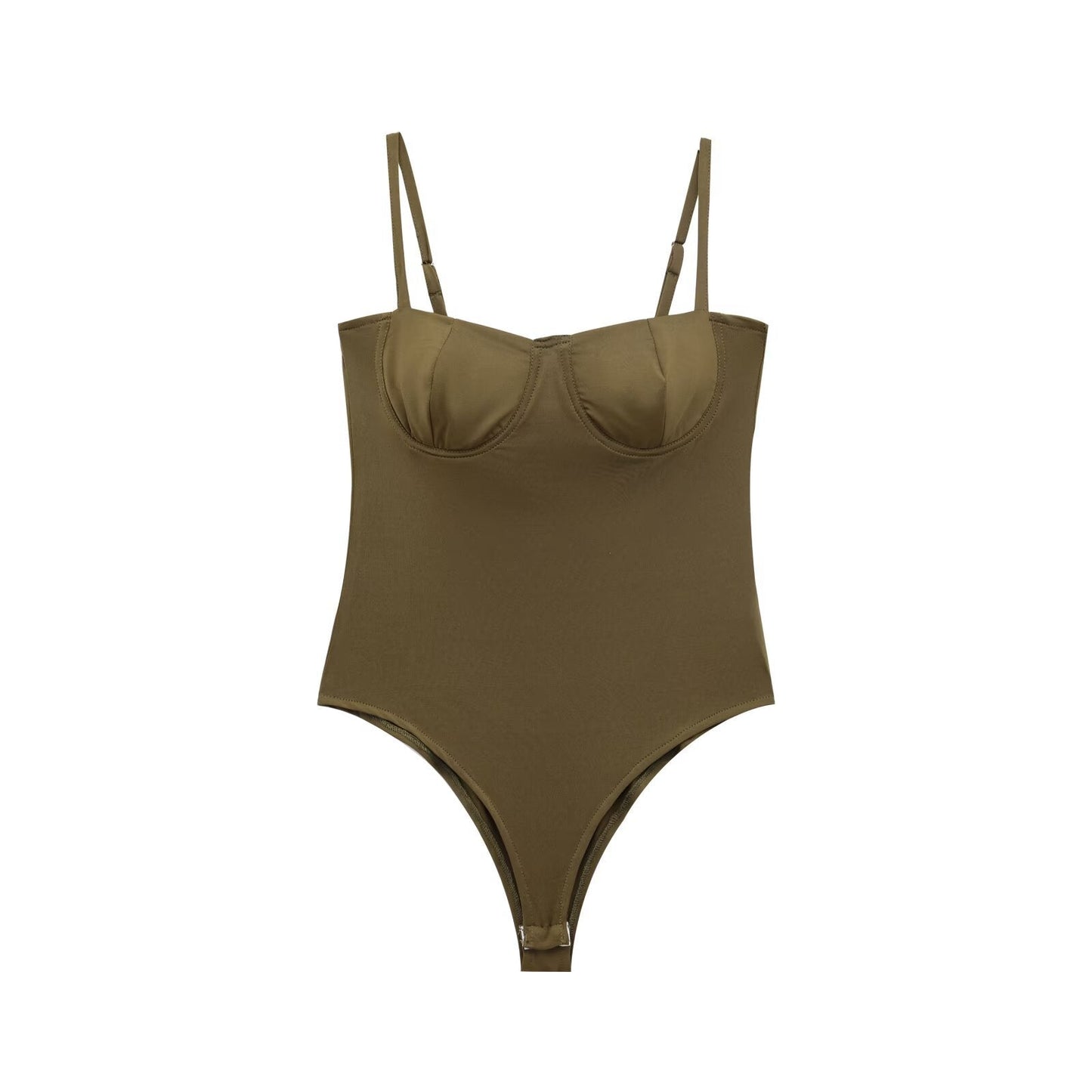 Damer Kortbyxor Medelhög Midja Siden Satin-3