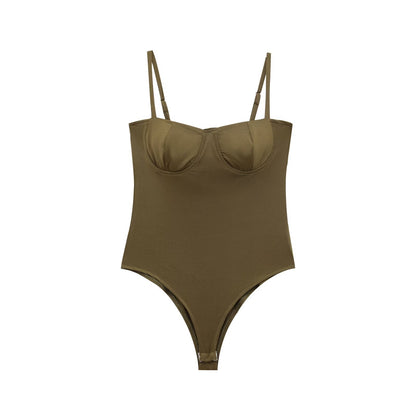 Damer Kortbyxor Medelhög Midja Siden Satin-3