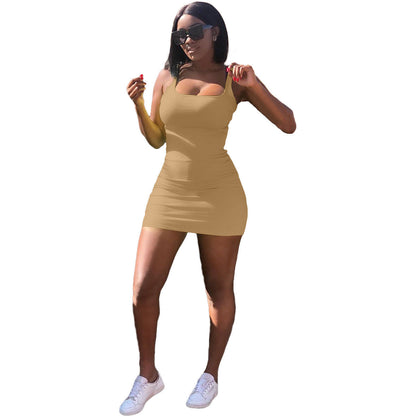 Variant image for Kvinnors Slim Klänning Ribbad U-Halsad Polyester Spandex-7