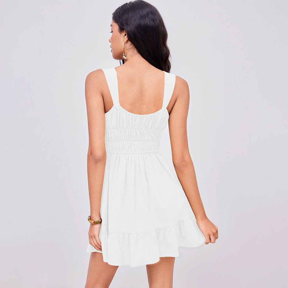 Kjol Dam A-Line Midi Enfärgad Polyester-3