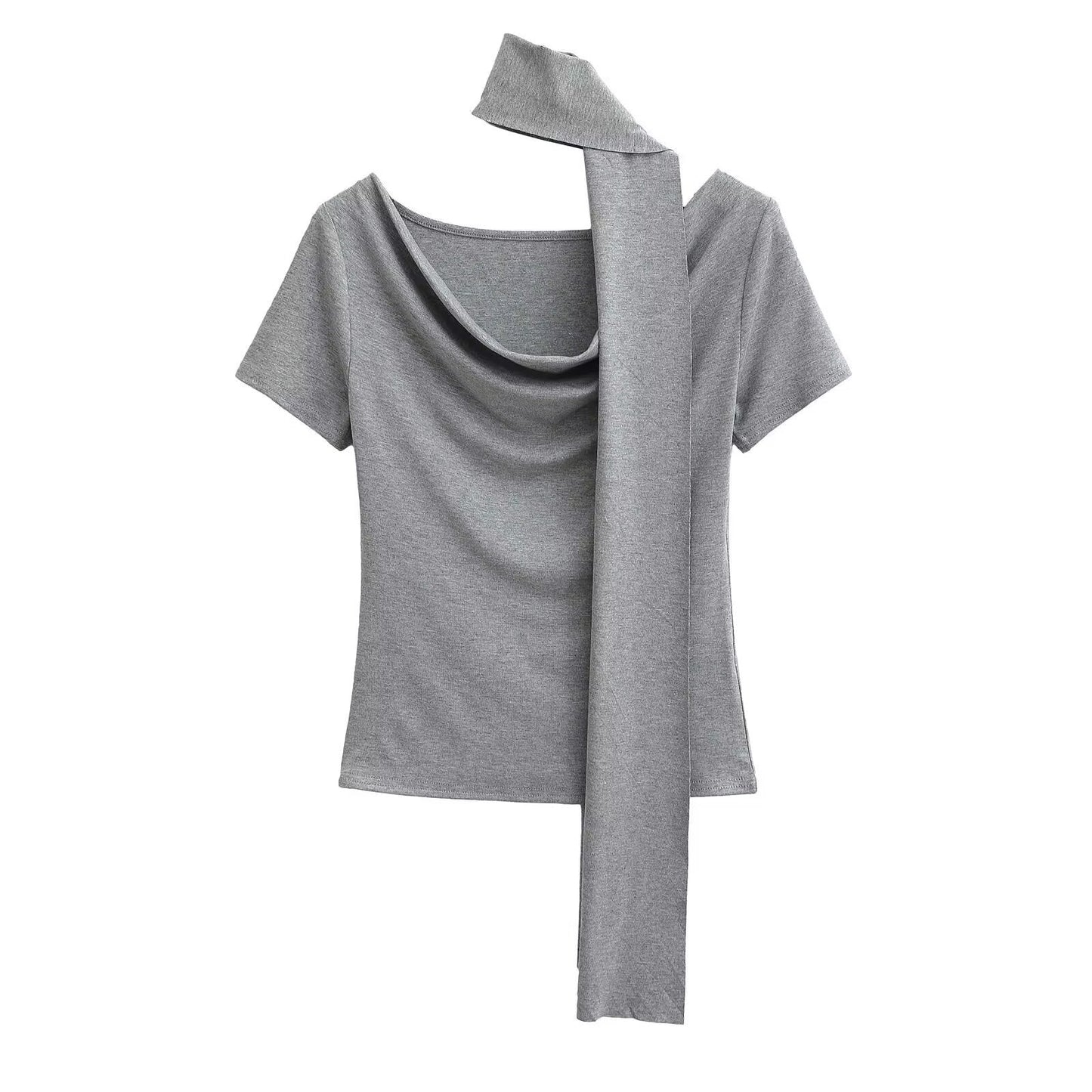 Variant image for Dam Topp Draperad med Halsduk Mjuk Stretchblandning-8