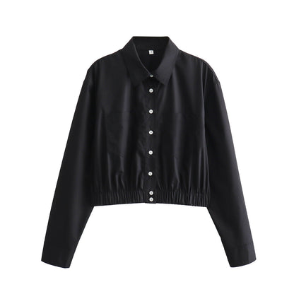 Variant image for Dam Skjorta Långärmad Öppen Cardigan Stil Polyester med Elastisk Midja-1