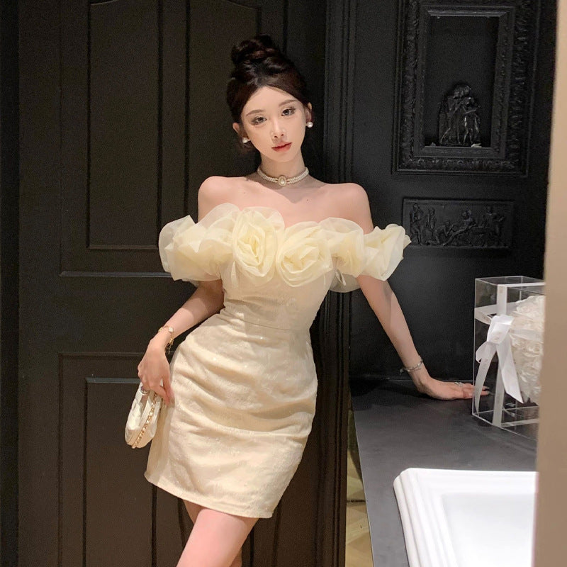 Dam Aftonklänning Blommig Oregelbunden Polyester-2