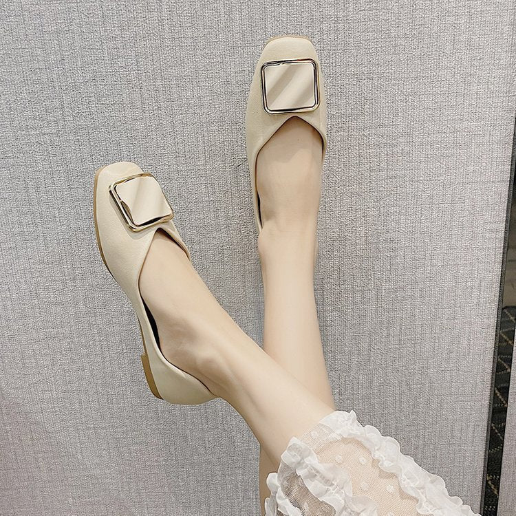 Kvinnors Ballerinaskor Elegant Design Syntetmaterial Ergonomisk Fotbädd 3