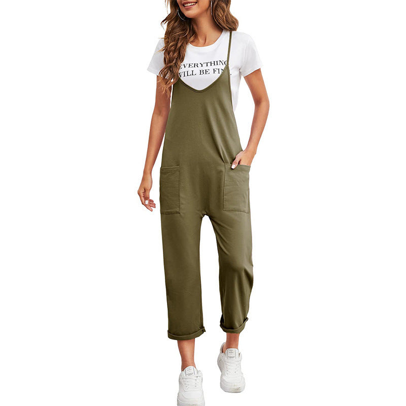 Kvinnors Långa Byxor Casual Polyester med Fickor-6
