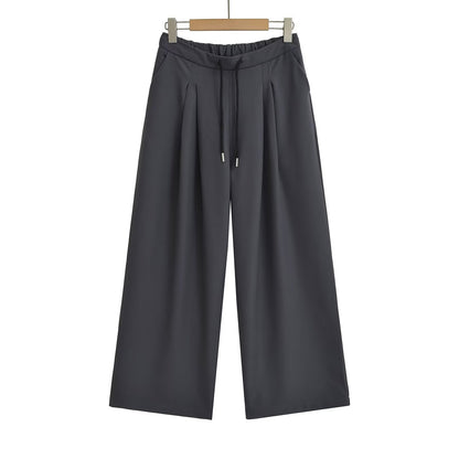 Kvinnors Bredbyxor Hög Midja Andningsbart Tyg Elegant Design-3