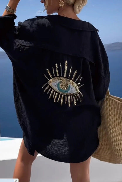 Variant image for Herrskjorta Geometrisk Design Normal Passform Bomull och Linne-57