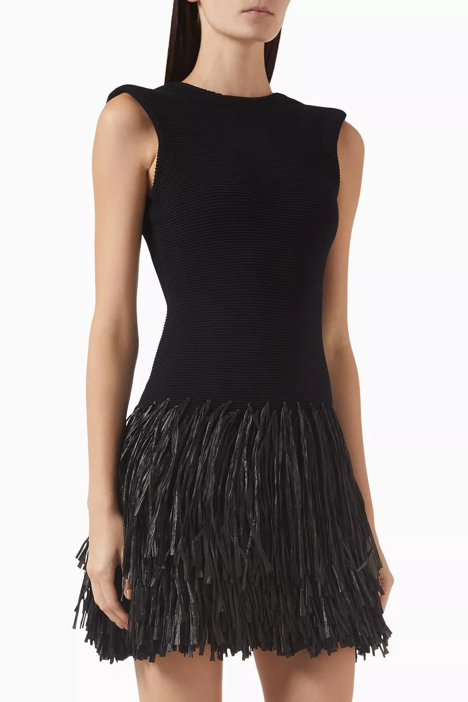 Fina Dam Klänningar Off-Shoulder A-linjeformad Polyester Midi med Fransar-6