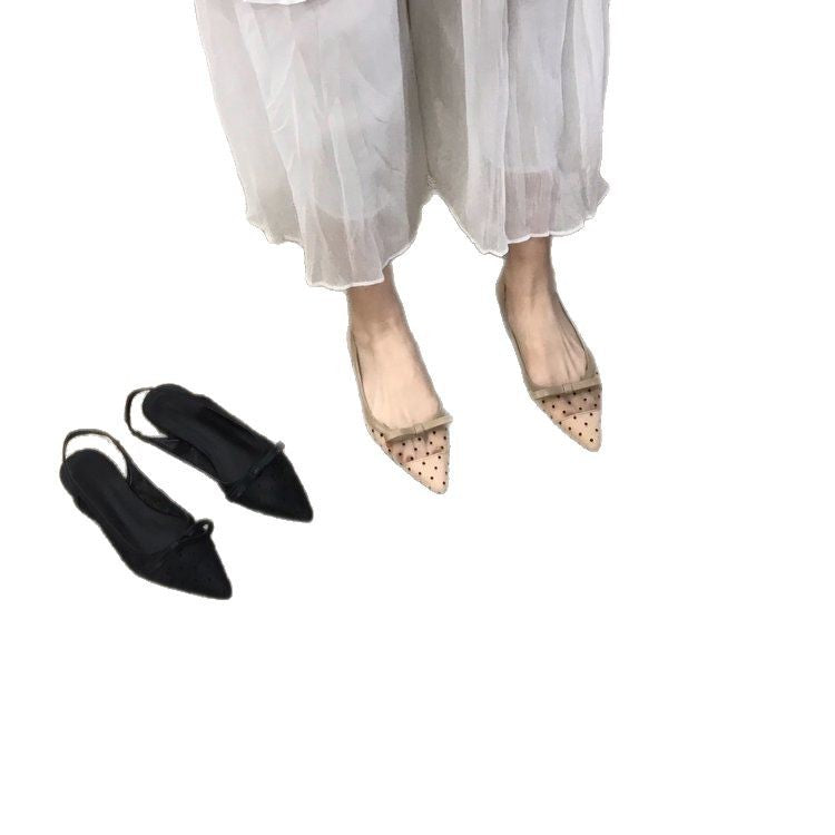 Kvinnors Ballerinas Slingback Elastisk Rem Syntetiskt Material 6