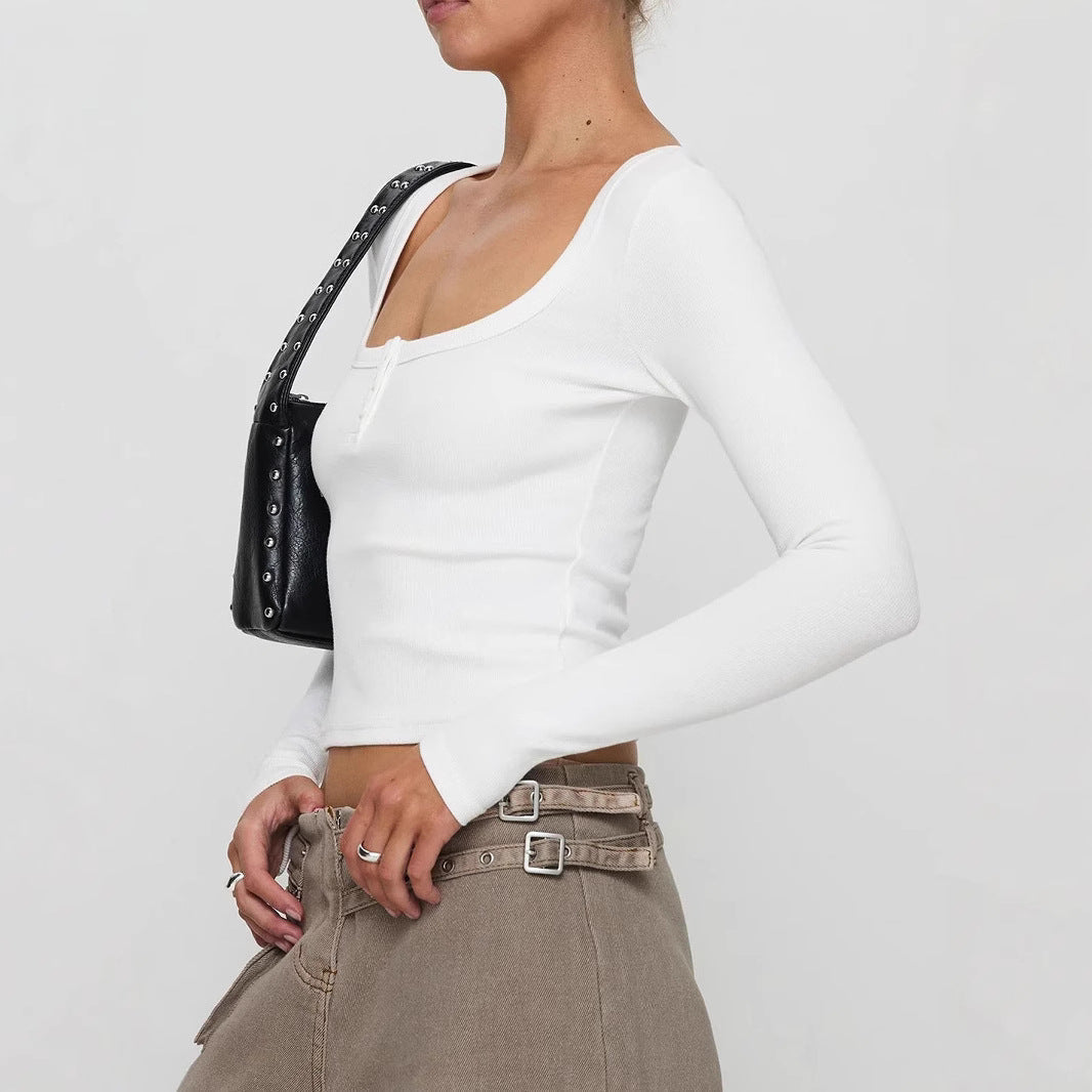 Tjejklänning Slim Fit Trendig Polyester Långärmad med Fickor-3