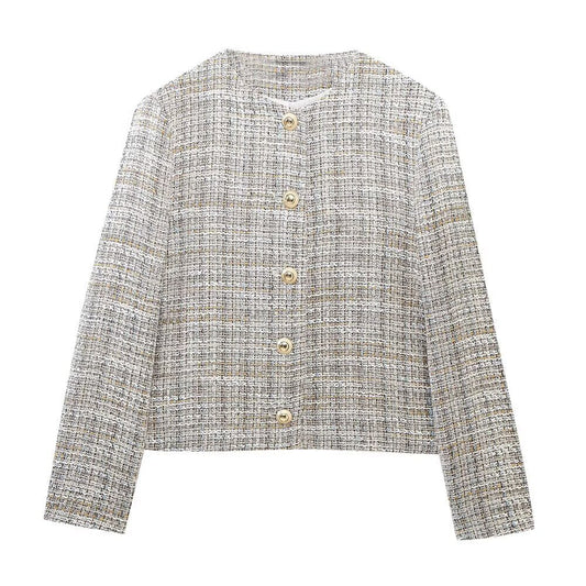 Fina Dam Klänningar Knappstrukturerad Elegant Polyester-1