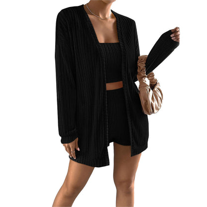 Lång Svart Kofta Dam i Mjuk Ullblandning – Avslappnad Passform, Maskintvättbar, Perfekt för Vardagsbruk 6