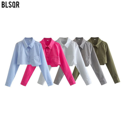 Herrskjorta Kort Ärmar Revers Polyester Street Fashion-2