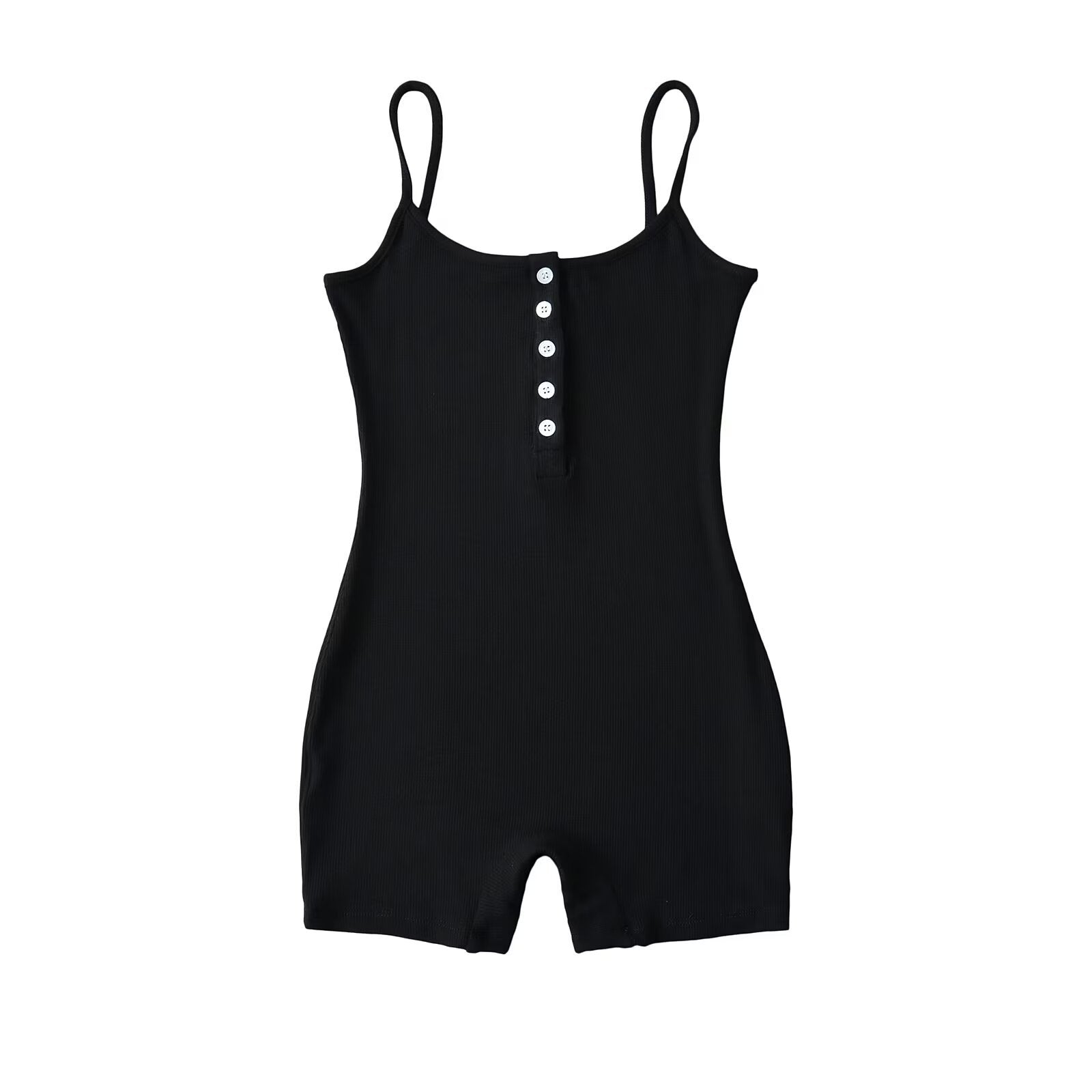 Dam Jumpsuit Ärmlös Med Knappdetalj Andningsbart Tyg 6