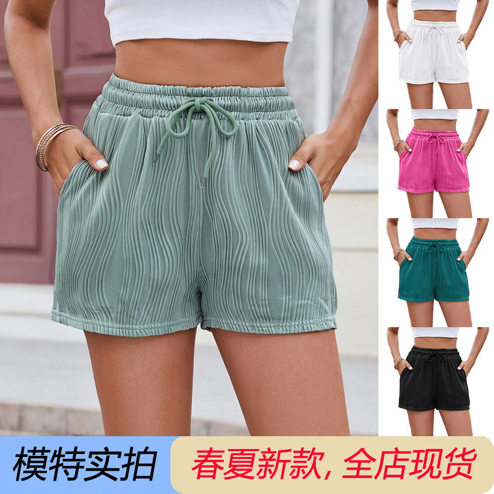 Herr Shorts Löst Midja Bomull Patchwork-2