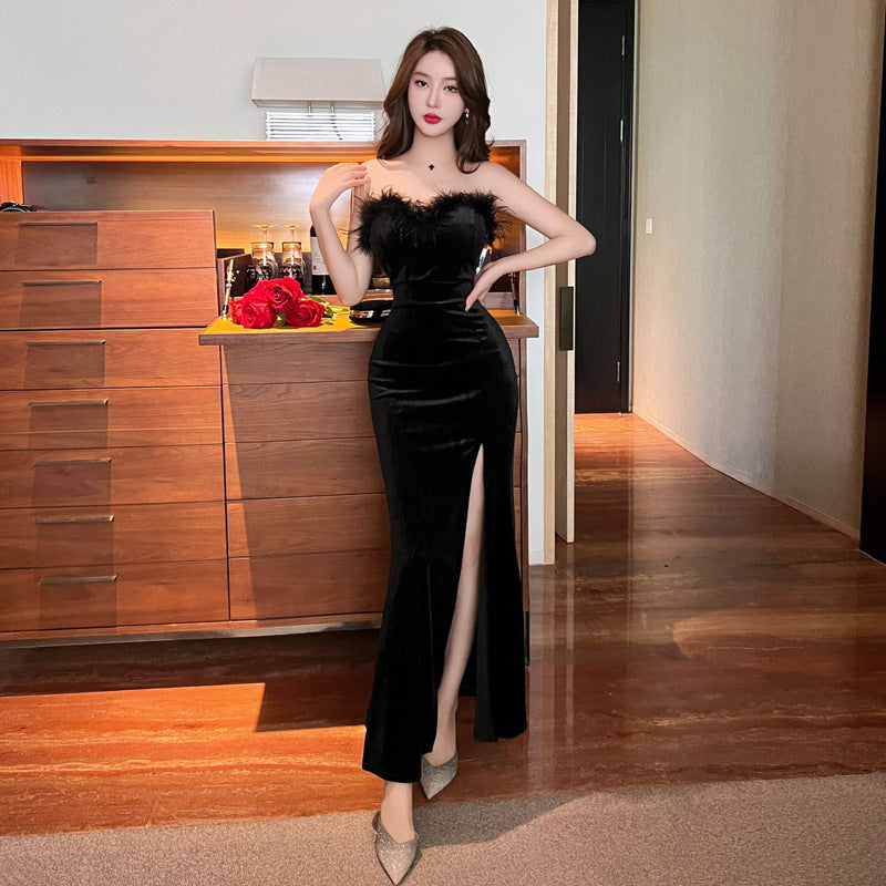 Dam Bodycon Klänning Halterneck Mini Elastisk Blend-3