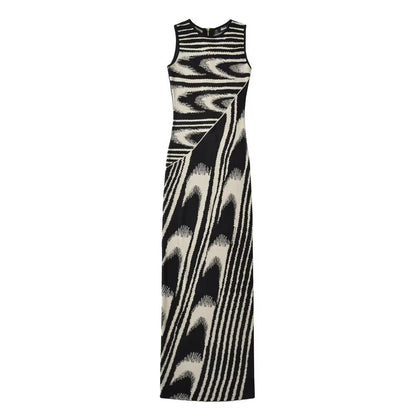 Variant image for Damklänning Bodycon Jacquard Lång Ärmlös-3