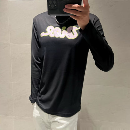 Herr T-shirt Långärmad Rund Halsringning Kvalitets Bomull-2